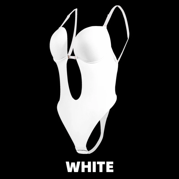 Korsett Kvinnor Helkroppsformare Underbyst Bröllopsfest Sexig djup V-ringad Shapewear Underkläder Kroppsformning och bantning Kläder White Type 32