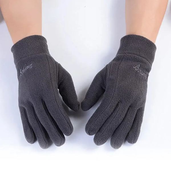 Vindtäta vintercykelhandskar Pekskärmscykel Cykelsport Stötsäkra utomhusvarma handskar Ski Jakt Taktiska handskar Nyhet Thick - Dark gray