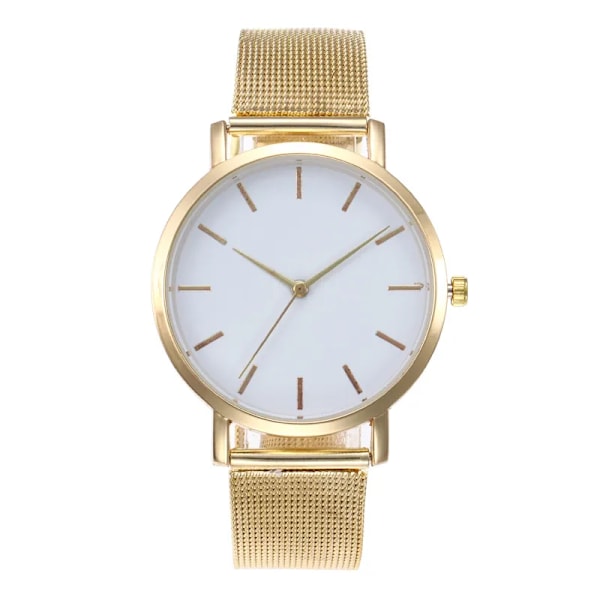 2020 Ultratunn Rose Gold Watch Minimalist Mesh Damklocka watch femme Klockor Zegarek Damski Watch Relojes Para Mujer Reloj Golden-White