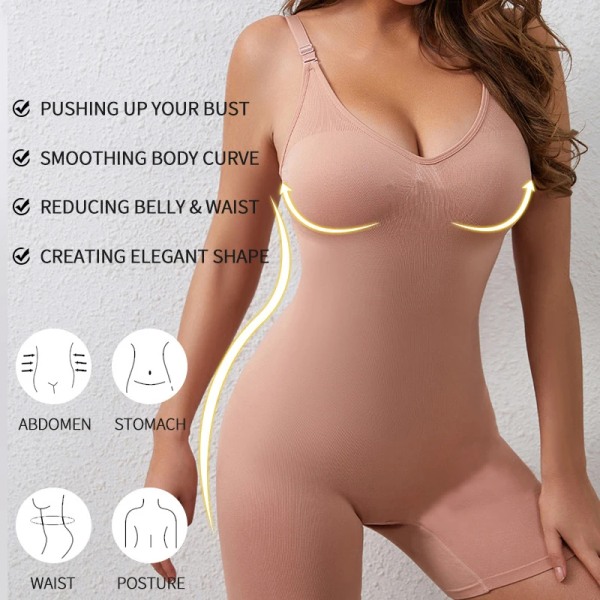 Seamless Shapewear Kvinnor Body Butt Lifter Waist trainer Body Shaper Sexig Push Up Korsett Underkläder Elastiska Bodyshapers Khaki L or XL