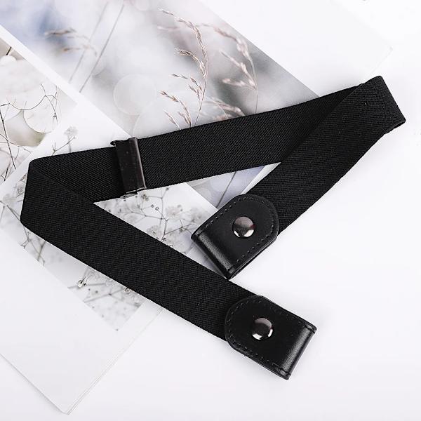 Nytt justerbart stretchigt elastiskt midjeband Osynligt bälte Spännefria bälten för kvinnor män Jeans byxor Klänning utan spänne Lätt att bära navy 60-65cm