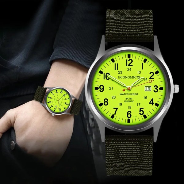 Märke Klockor Herrmode Date Timmar Relogio Masculino Barato Erkek Saat Montre Homme Lyx Reloj Hombre Military Clock A