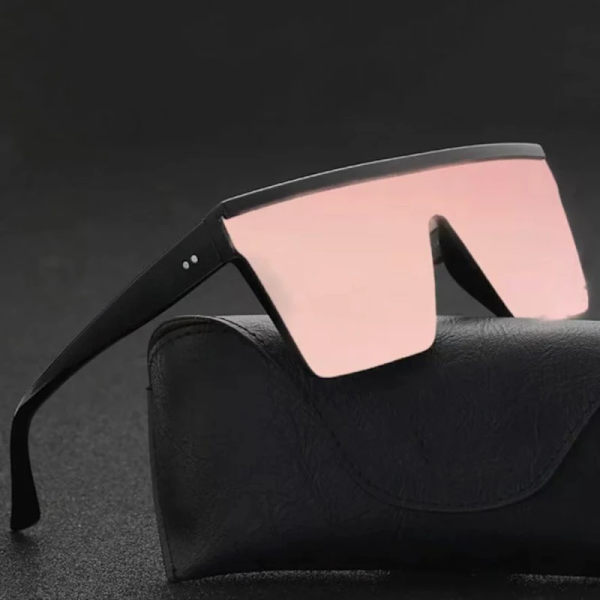DCM Nya Oversized Man Flat Top Solglasögon Märke Black Square Shades UV400 Gradient Solglasögon UV400 C4 Leopard