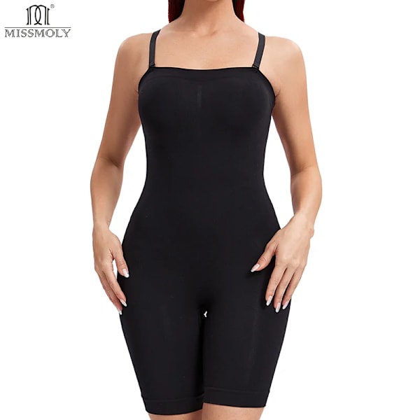 Kvinnor Helkroppsformare Sömlös waist trainer Bodysuit Magkontrollkorsett MISS MOLY Sexig lår smalare Faja Shapewear Black XL