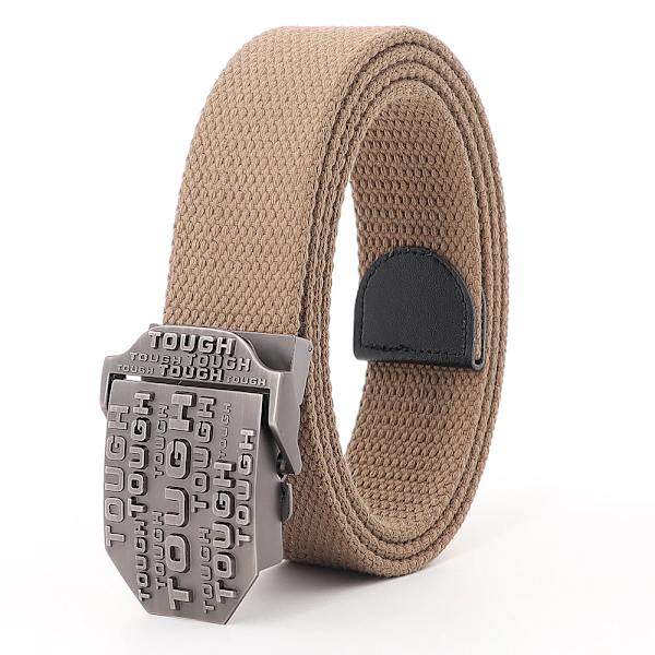 Herrbälten Canvas Herr Högkvalitativ tuff metallspänne Army Militärträning Taktiskt bälte Ny unisex Police Jeans Accessoarer Dark khaki 110cm