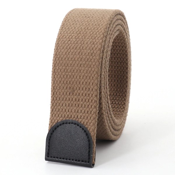Hot Tactical Canvas Bälte Utan Spänne Joker Utomhus Män Kvinnor Anpassa Förläng Designer Multifunktionell Militär Jeans Bälte Dark khaki 110cm
