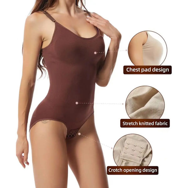 Dam Shapers Korsett Body Shapewear Underklänning M L XL Svart Hud Magkontroll Butt Lifter Body Shaper Slimming Strap Skin Color M