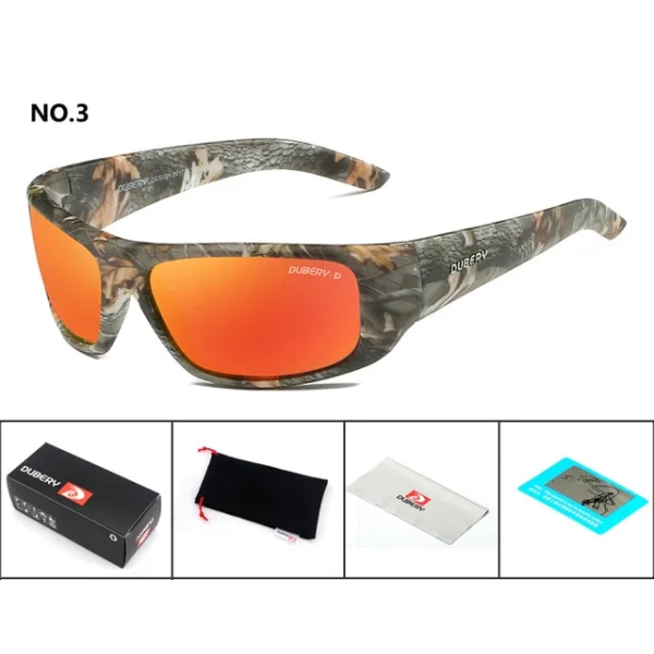 DUBERY 2018 Polariserade solglasögon för män Flygbilsskydd för män Solglasögon för män Retro Sport Lyxigt märkesdesigner Oculos1418 Type 3