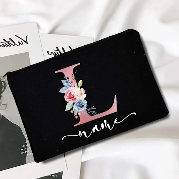 Personlig sminkväska Anpassat print Sminkväska Organizer Bröllopsfest Brudpresenter Organizer Tvättförvaringspåse D3pinkL