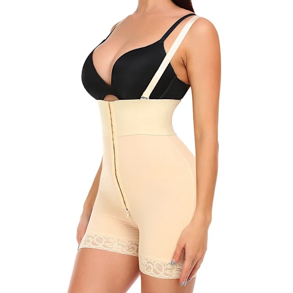 Damunderkläder Dubbel högkompression timglas Waist Trainer Butt Lifter Postoperativa shorts Fajas Colombianas 98-D1598 Skin S