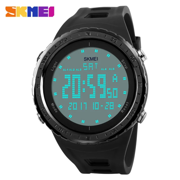 SKMEI 1246 Sportklockor för män 50M vattentät kronograf Komplett kalender LED Digitala armbandsur Relogio Masculino NO BOX