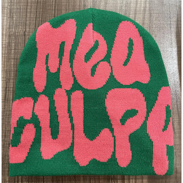 Mea Culpa Beanies för Män och Kvinnor - Kvalitetsmössa, Varm, Kpop-Mode, Hundra TakeCap Ins, Ny Net Red Design Meaculpa Beanie chenglv One Size