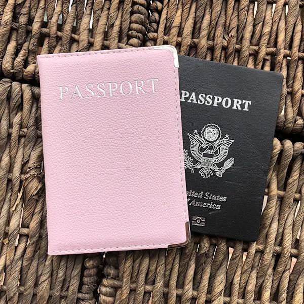 Söt cover för kvinnor över hela världen på passen Femme Traval Pu Läderpasshållare Rosa Wine Red