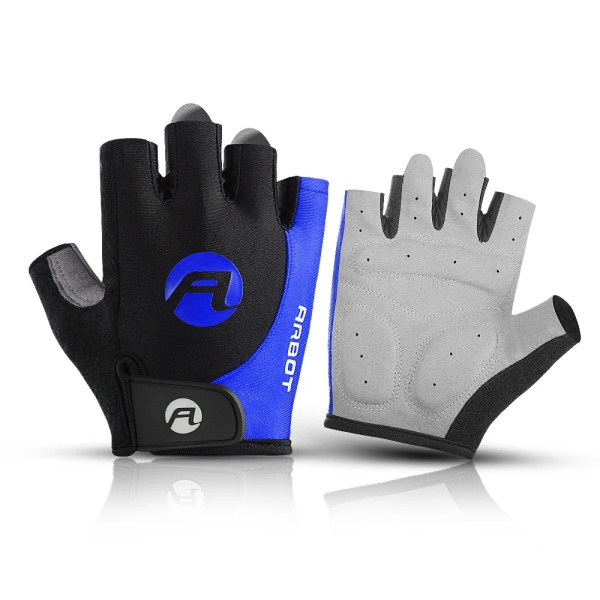 Cykelhandskar Herr Full Finger Touch Screen Cykel Anti-Silp Vante Stötsäker Andas utomhus MTB Cykel Ridutrustning Blue40 XL