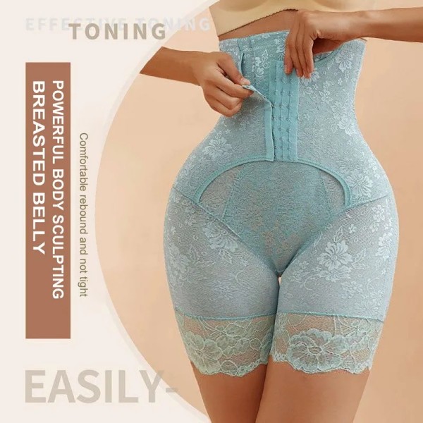 IOOTIANY Kvinnor Waist trainer Body Shaper-korsetter med dragkedja Cincher Korsett Top Slimming Bälte Svart Shapers Shapewear Plus Size A Green XL