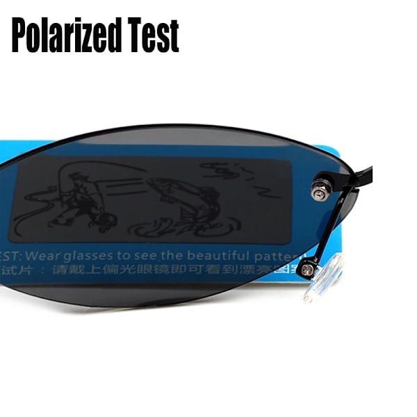 2021 100 % Titanium Matrix Neo Style Polarized Solglasögon Ultralätta Båglösa Män Körning Brand Design Solglasögon Oculos De Sol A4 Polarized