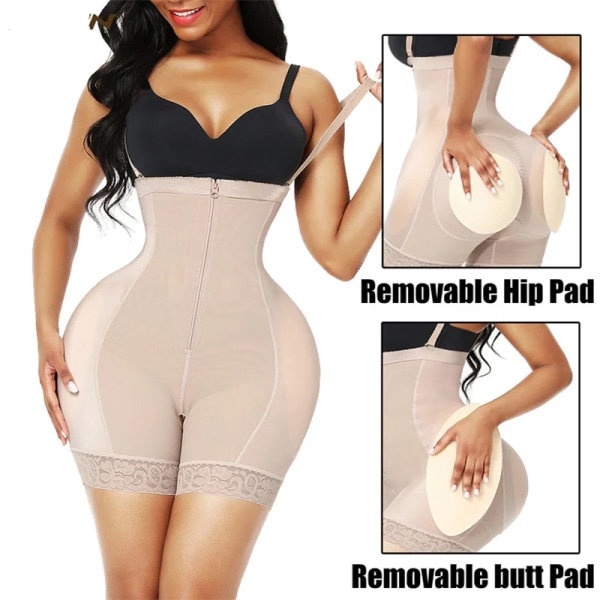 High Waist Trainer Fajas Colombianas Fake Ass Butt Lifter Höftkuddar Enhancer Corset Shapewear Body Shaper Push Up lårtrimmer YN 2620 5XL