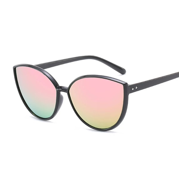 Retro Cat Eye Style Solglasögon Kvinna Mode Gradient Solglasögon för kvinnligt märke Designer Glasögon Färgglad spegel Gafas De Sol Double Gray