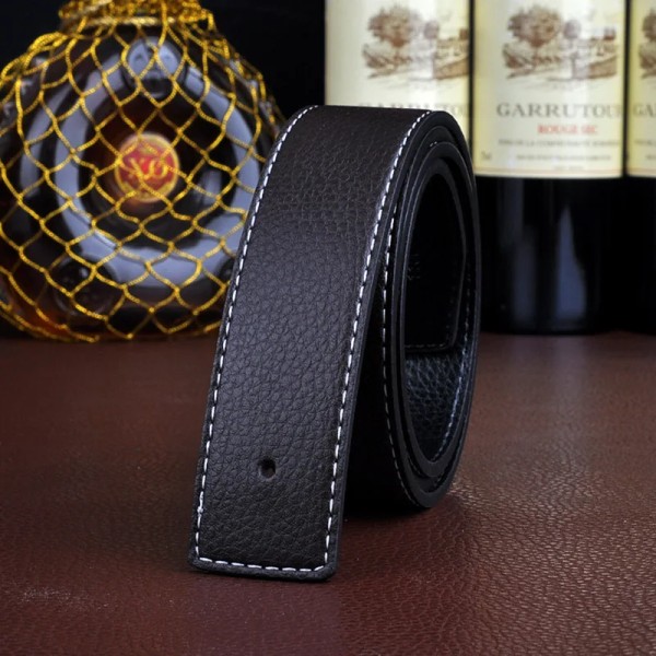 Nytt Lyxmärke Bälten Herr Högkvalitativ Nål Spänne Man Armband Äkta läder Midjeband Ceinture Herr Inget Spänne 3,8 cm H Bälte Coffee 115CM