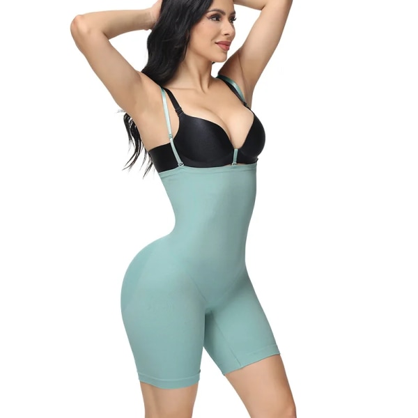 Sömlös elastisk kroppsformning Höftlyftande formbyxor Damunderkläder Korsett med hög midja Shapewear Apricot L