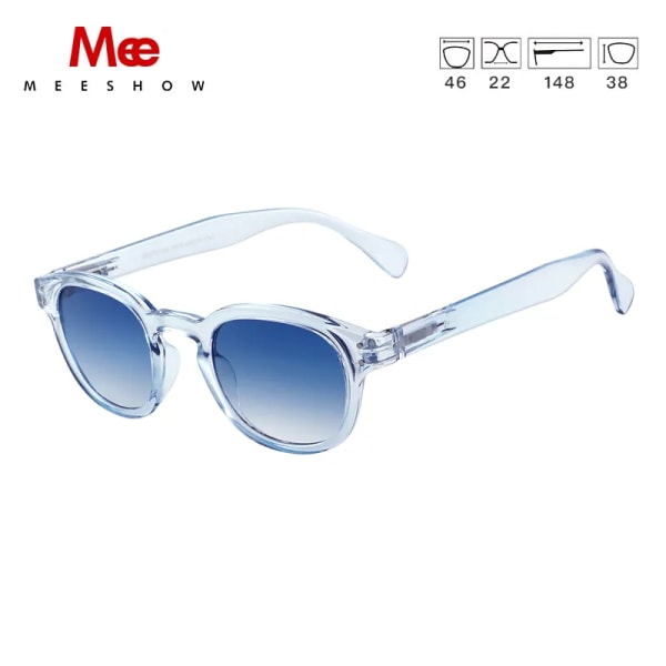 Meeshow Design 2023 Män Kvinnor Retro Mode Solglasögon kristall Design Rund Båge 100 % UV-skydd Nylon Lins Solglasögon Tortoise.Pol Sunglasses
