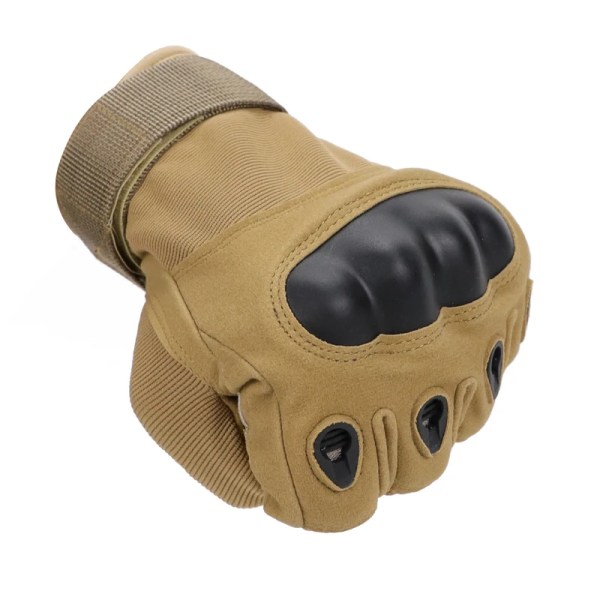 Vinter Helfinger Skyddsskal Army Vantar Antisladd Motorcyklist Paintball Skytte Airsoft Combat Jakt Cykelhandskar khaki L