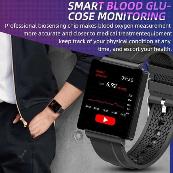 GEJIAN NFC Smart Watch Dörr åtkomstkontroll Låsa upp Smartwatch Män Kvinnor Fitness Bluetooth samtal Hjärtfrekvensdetektering leather black