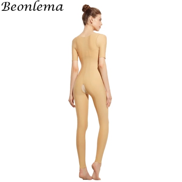 Dam Fajas Colombianas Medical Grade Body Postpartum Helkroppsformare Snap-stängning Shapewear Post Fettsugningskorsett Black 2XL