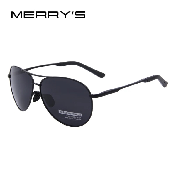 MERRYS Fashion Herr UV400 Polarized Solglasögon Herr Driving Shield Glasögon Solglasögon C01 Black