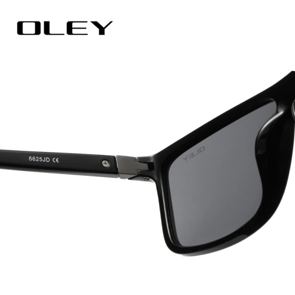 OLEY Polarized Men Solglasögon märkesdesigner Retro Square Solglasögon Tillbehör Unisex körglasögon oculos de sol Y6625 Y6625 C4