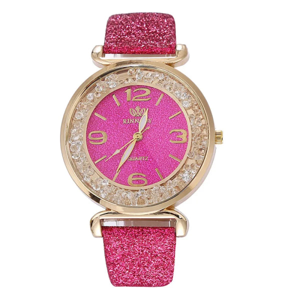 Design Dam Klockor Lyx Mode Klänning Quartz Watch Populärt märke Dam Armbandsur Klänning Klocka reloj mujer montre *Q Rose