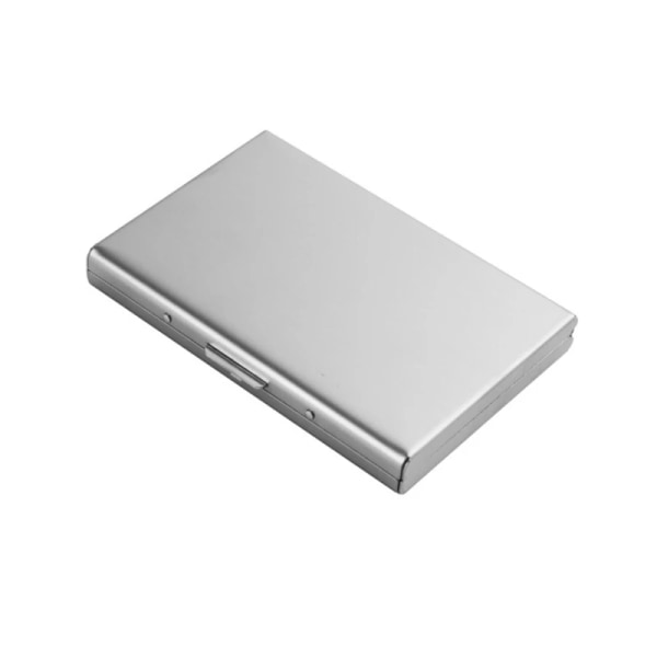 Mode aluminium Antimagnetisk korthållare Kvinnor Män Metall Kreditkort Visitkortshållare Organizer Plånbok Silver