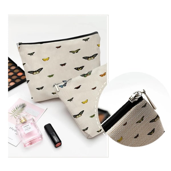 Teacher's Day Examen Present Cosmetic Bag Super Atsem Merci Maitresse Print Kvinnor Neceser Sminkväska Påse Organizer Pattern 10 22 x 13 CM