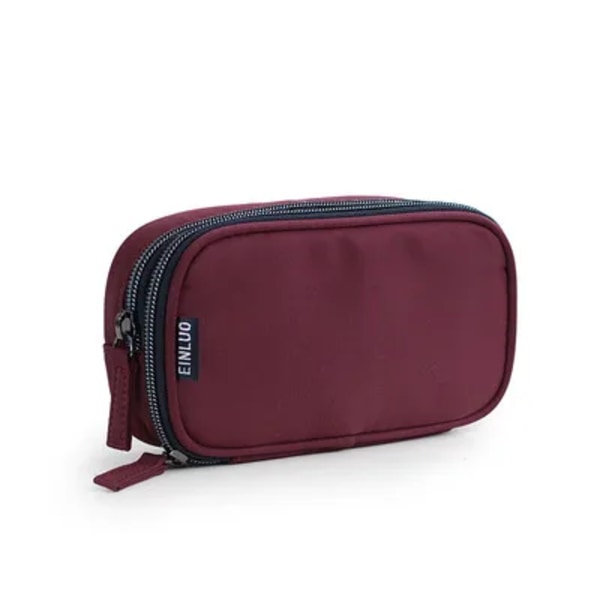 Case Snygg vattentät kosmetisk väska Organizer Case Toalettpaket för mini case toalettpåse Wine red M