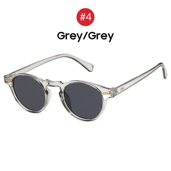 VIVIBEE Herrmode 2023 Ovala Små Solglasögon Klar Klassiska UV400 Solglasögon Trender för 2019 Transparenta nyanser för kvinnor 4 Grey Grey As Picture