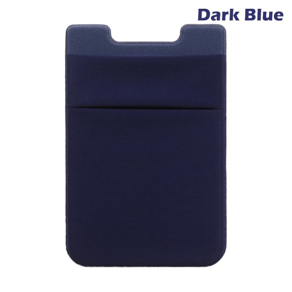 1 st självhäftande klistermärke Telefonficka Mobiltelefon Stick On Card Plånbok Stretchiga kreditkort ID-kortshållare Fodral dark blue