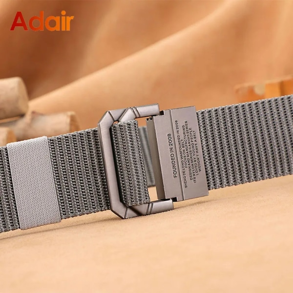 Män Casual Tyg Taktisk Webbing Bälten Nylon Canvas Jeans Bälte Army Midja Hög kvalitet Lyx Designer Military Strap HB009 khaki 100cm