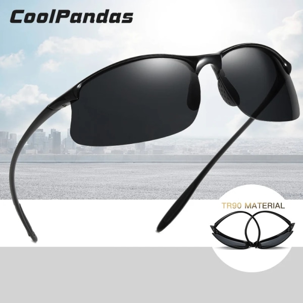 2022 Top Ultralight TR90 Polarized Solglasögon Anti-UV Driving Herr Solglasögon Man Militära Solglasögon Glasögon Glasögon Gafas De Sol Sand black-black Original