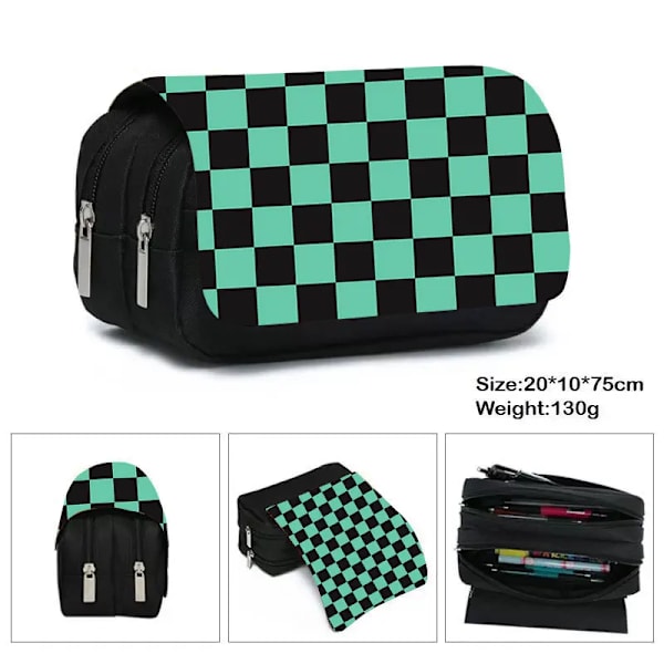 Anime Demon Slayer Kimetsu No Yaiba Case Dragkedja Sminkväska Penna Brevpapper Väskor Catoon Pencil Box kvinna Kosmetikväska fgqbbgmzrs01