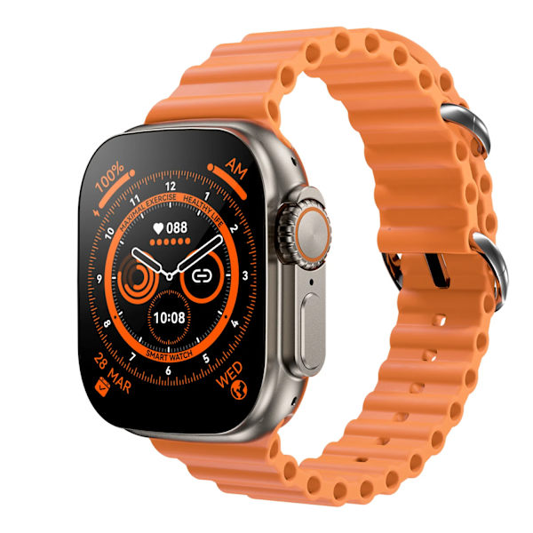 49mm Ny Smart Watch För Apple Ultra 8 NFC GPS Track Herr Dam Smartwatch Series 8 Termometer BluetoothCall Vattentät Sport orange