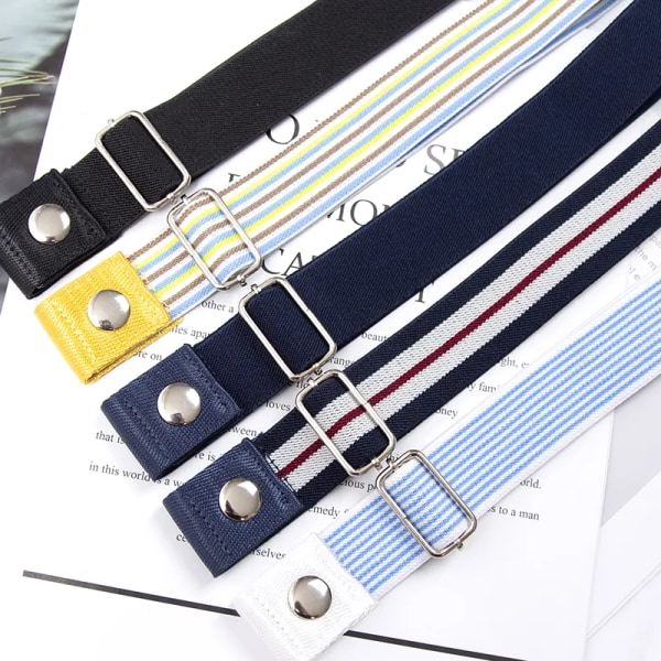 Spännefritt elastiskt osynligt bälte för kvinnor Plus Size Hög kvalitet utan spänne Jeans Enkelt bälte män Inget krångel Designbälte Mint 60-95cm