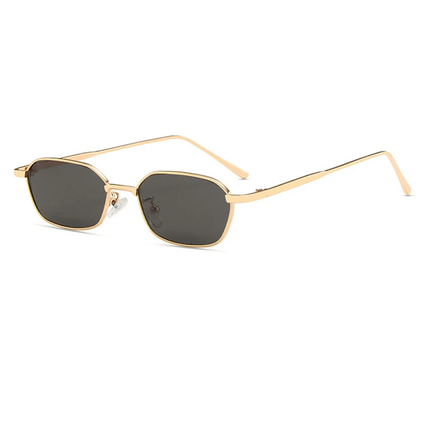 OEC CPO Small Square Solglasögon Kvinnor Män Märke Steampunk Metallram Solglasögon Herr Retro Glasögon UV400 Glasögon O949 C3Gold-Black