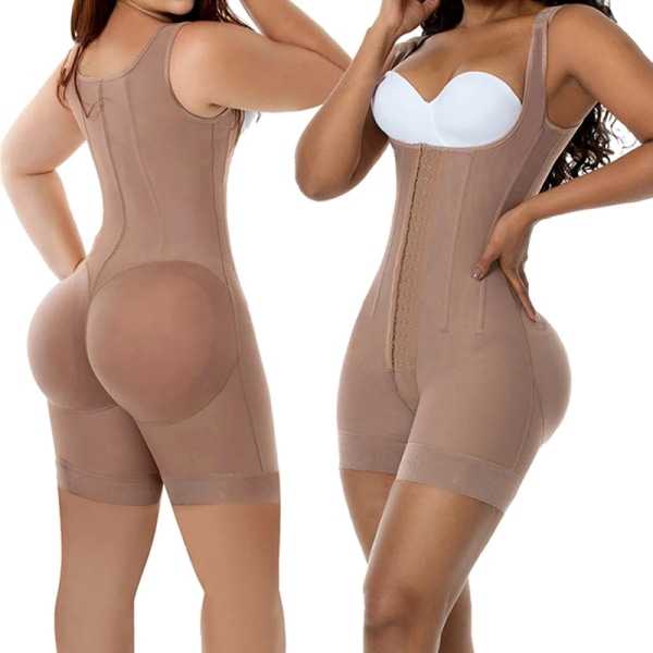 Högkompression Body Shapewear Kvinnor Fajas Colombianas Korrigerande gördel Mage Kontrollstolpe Fettsugning BBL slimmande midjebälte Black XXXL