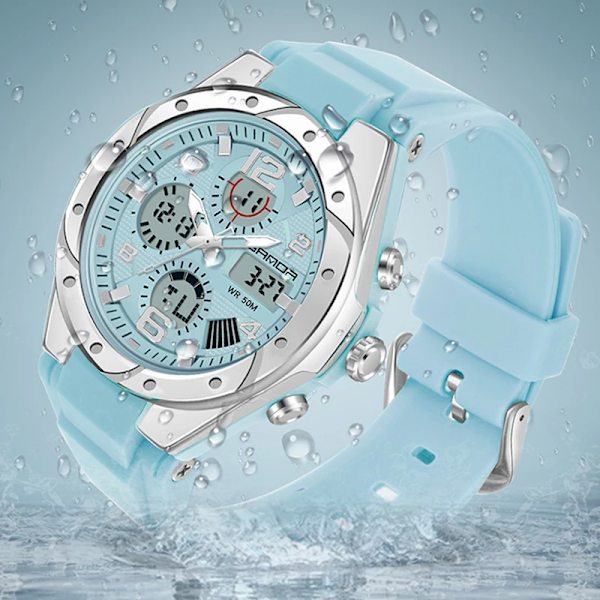 Lyx Rose Gold Damer Män Digitala klockor Mode rostfritt stål LED Elektronisk armbandsur Vattentät sportklocka reloj mujer white rose 2
