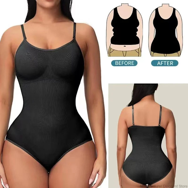 Shapewear Korsett för kvinnor Kroppsformande remmar stramar magen Slimmande slida Kvinna Platt mage Midja Korsett för kvinnor Underkläder Black L