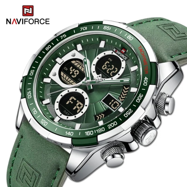 NAVIFORCE Mode Militär Klockor för män Lyxig Original Sport Chronograph Watch ​Vattentät Quartz Klocka Digital Armbandsur GGG