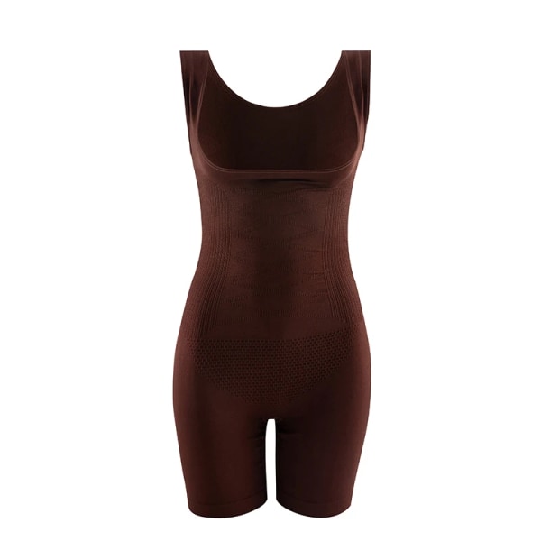 Wechery Kvinnor Shapewear Body Slimming Underkläder Rompers Kroppsformare Underbyst Typ Magreducer Mager midja Slimmare Brown 3XL