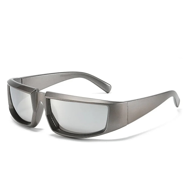 Cykling Sport Steampunk Solglasögon Dam Punk Y2k Goggle Märke Designer Solglasögon Män Silver Spegelskydd Ridglasögon gun silver AS