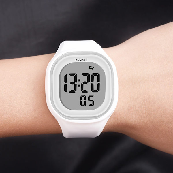 SYNOKE Män Digitala Armbandsur Sport LED Väckarklocka 50M Vattentät Timer Dam Elektronisk Watch Relogio Masculino Red