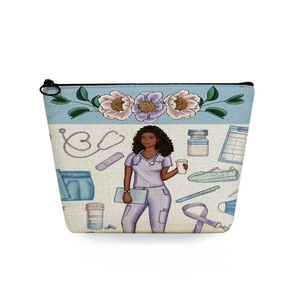 Bärbara kvinnor Designer Organizer Mode kosmetiska väskor Tecknad Tandläkare Sjuksköterska Print Värmeöverföring Resor Toalettväska Sminkväska sn4563 Nurse Bag
